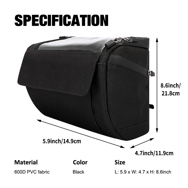 Borsa del telefono della bici del touch screen che cicla il sacchetto impermeabile 20x8x10cm all'aperto del portafoglio della cassa del telefono