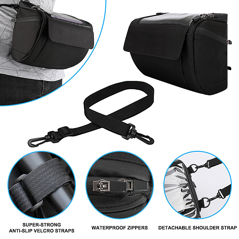 Borsa del telefono della bici del touch screen che cicla il sacchetto impermeabile 20x8x10cm all'aperto del portafoglio della cassa del telefono