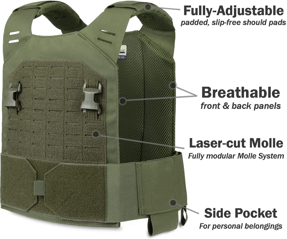 allenamento 11x14 della maglia pesato addestramento di nylon di forza di Brown del coyote di 1000D Cordura»