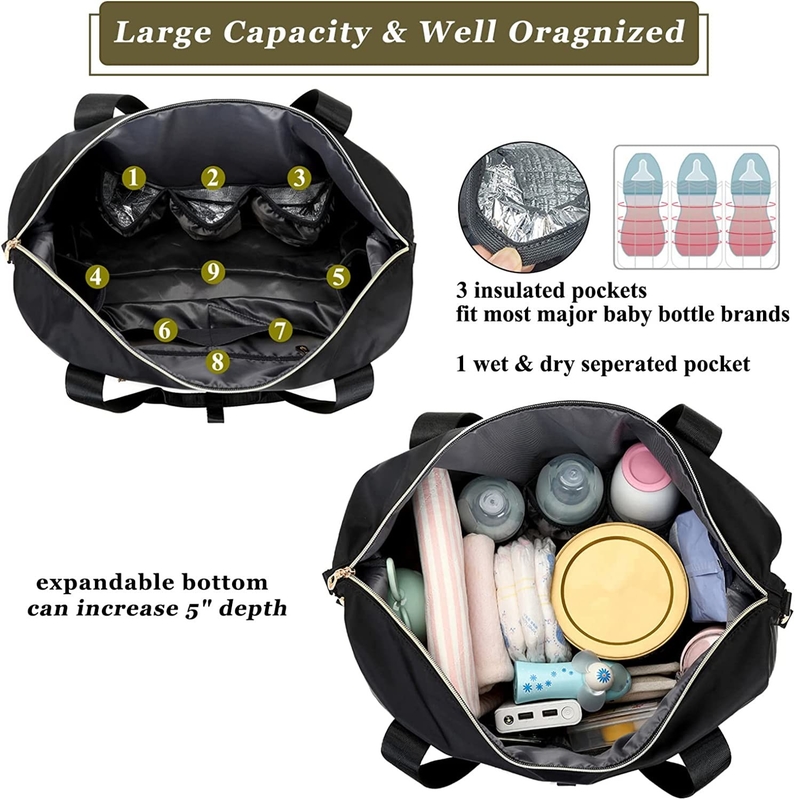 Il pannolino sveglio molle Tote Bags Small Insulated Bottle intasca per neonato personale