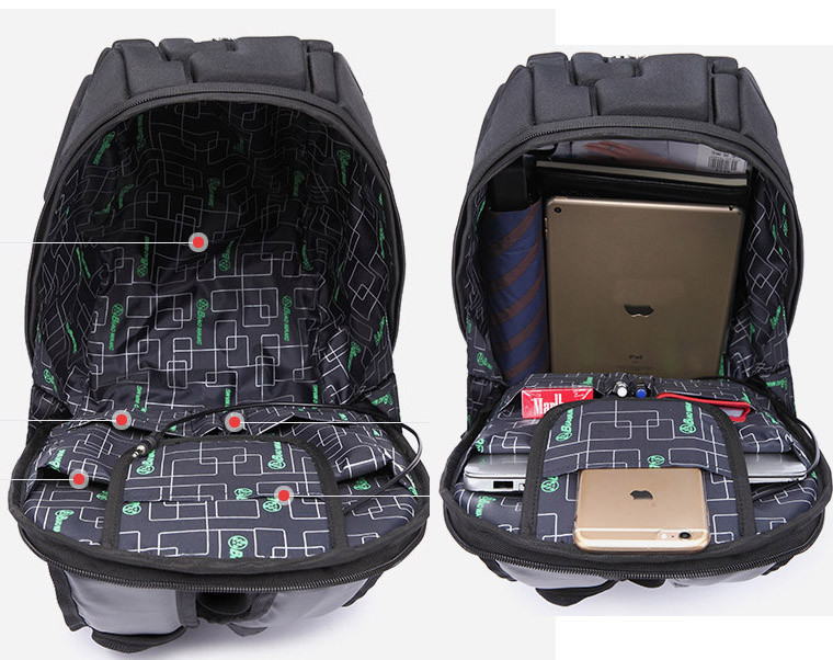 Grande dimensione dura 16.14x10.43x1.18 di EVA Shell Business Backpack Travelling Bags»
