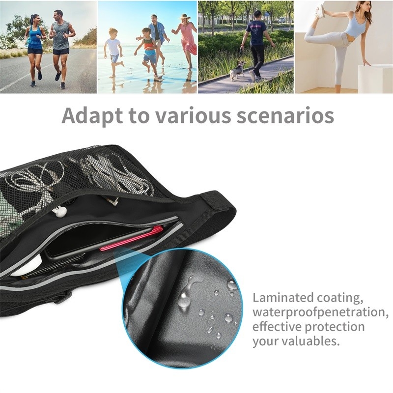 4,5 x 5,5 12.8X9.6 ciclismo Fanny Pack Belt Crossbody Bag di campeggio Hig