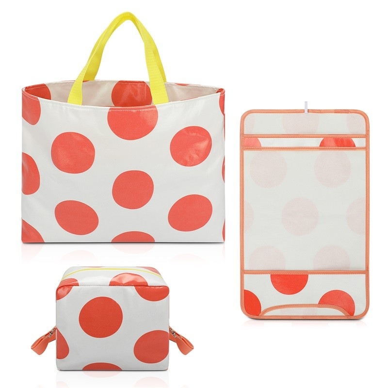 La tela piegante Tote Shopping Bag Large le borse di 3 pacchetti increspa i portafogli 15.5X12.5»