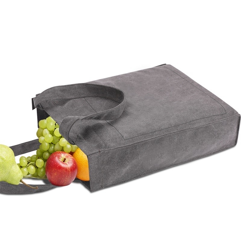 I sacchetti della spesa amichevoli riutilizzabili Tote Women ' borse di Eco della tela di S increspa 13X3X16»