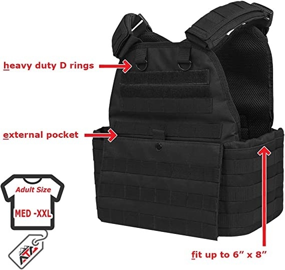 Rilascio rapido di Molle della maglia tattica del trasportatore del piatto con la maglia 34