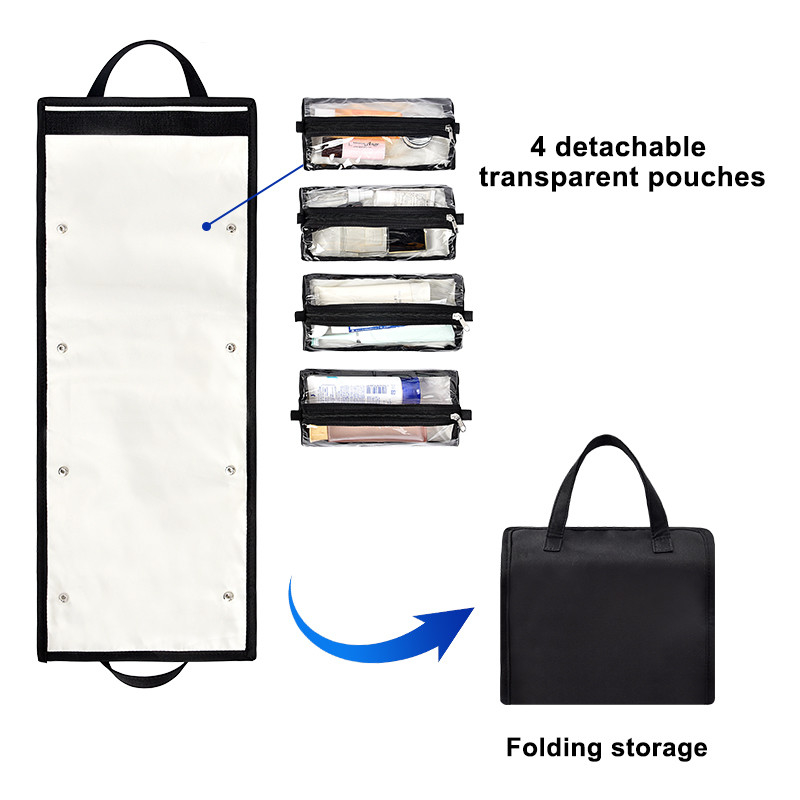 PVC d'attaccatura extra di Bag Separated dell'organizzatore dell'articolo da toeletta di viaggio il grande compone il sacchetto 9X5»