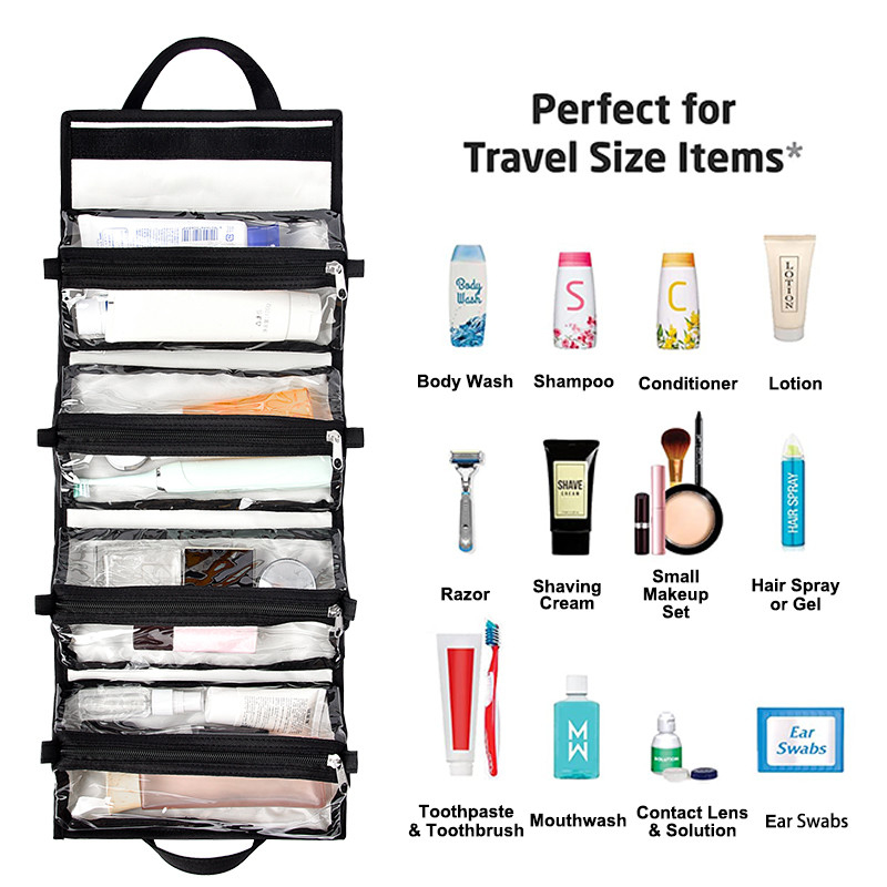 PVC d'attaccatura extra di Bag Separated dell'organizzatore dell'articolo da toeletta di viaggio il grande compone il sacchetto 9X5»