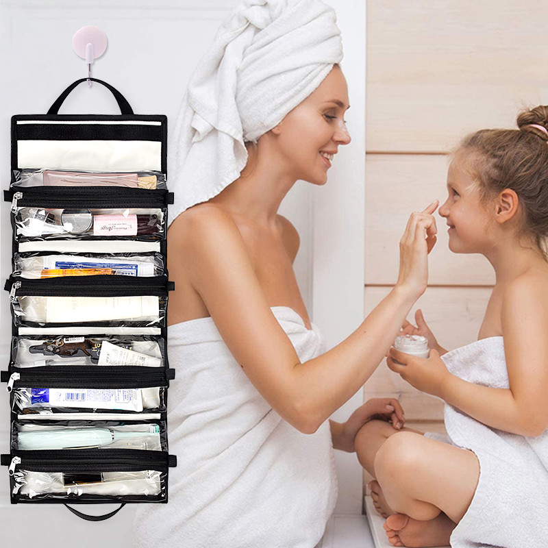 PVC d'attaccatura extra di Bag Separated dell'organizzatore dell'articolo da toeletta di viaggio il grande compone il sacchetto 9X5»