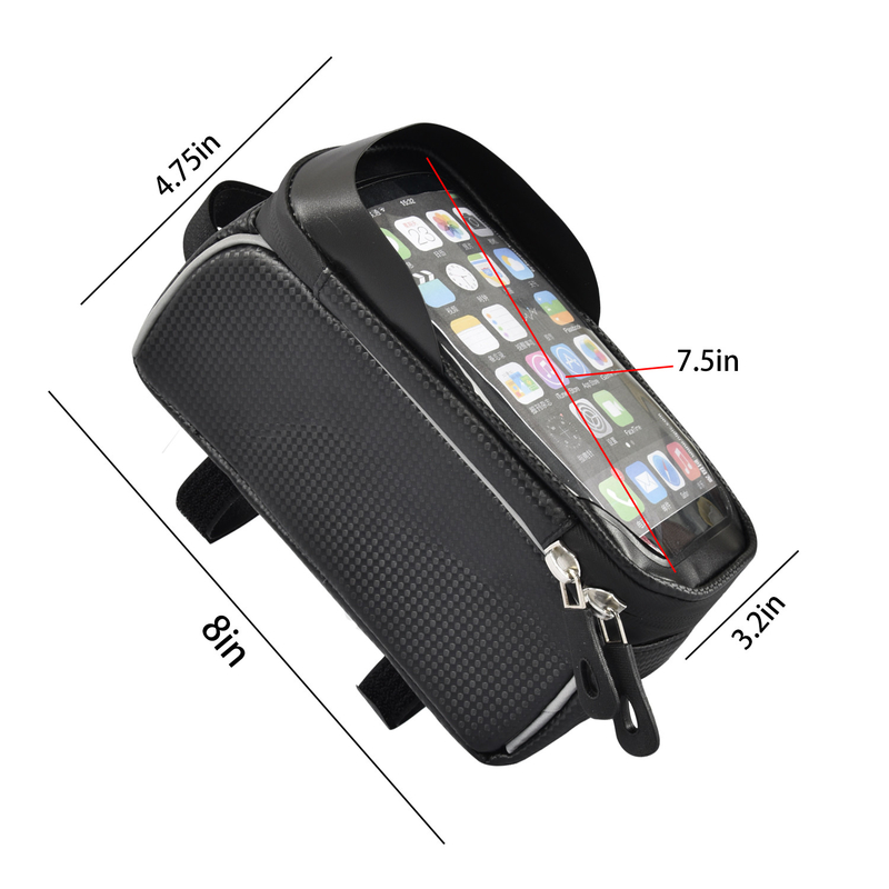 Borsa superiore del supporto del telefono della borsa della metropolitana con il supporto 8x3.2x4.75 della finestra del foro della cuffia»