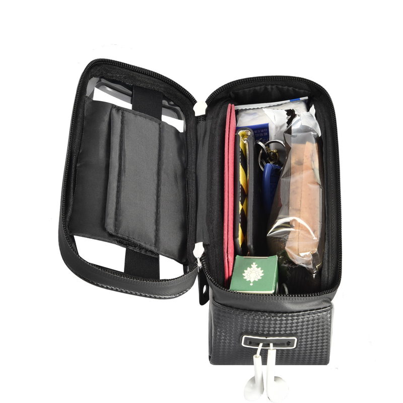 Borsa superiore del supporto del telefono della borsa della metropolitana con il supporto 8x3.2x4.75 della finestra del foro della cuffia»