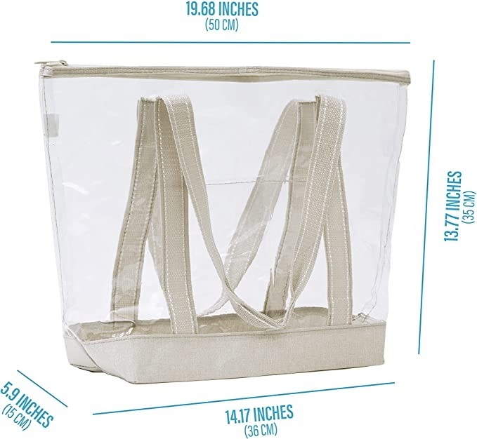 PVC trasparente Tote Bag Stadium Outdoor Beach 14x5x13 del chiaro di Eco trasportatore amichevole dei sacchetti della spesa»