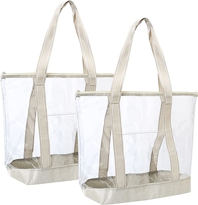 PVC trasparente Tote Bag Stadium Outdoor Beach 14x5x13 del chiaro di Eco trasportatore amichevole dei sacchetti della spesa»