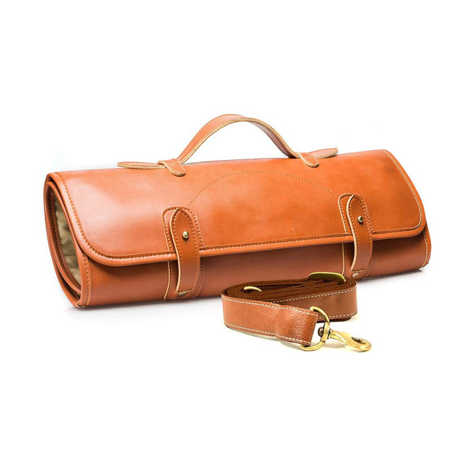 Il vegano della borsa di stoccaggio del coltello di tasca riveste di pelle il trasportatore 17x7.5x1.5 dei piccoli cuochi unici»
