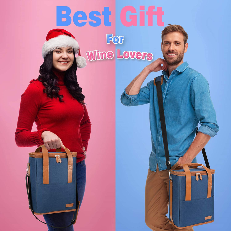 Il Xl ha isolato il sacchetto più fresco della borsa per le bottiglie 8.6X7.1X12.5 del vino 6 delle drogherie»