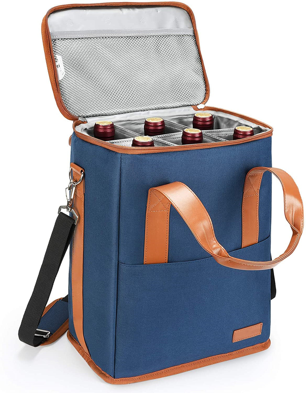 Il Xl ha isolato il sacchetto più fresco della borsa per le bottiglie 8.6X7.1X12.5 del vino 6 delle drogherie»