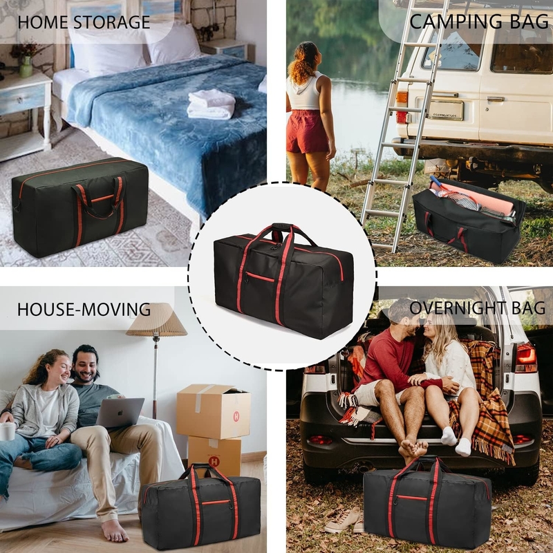 Extra grande, leggero, pieghevole, impermeabile, da notte, borsa da viaggio per weekend, da 100 litri, per uomini e donne