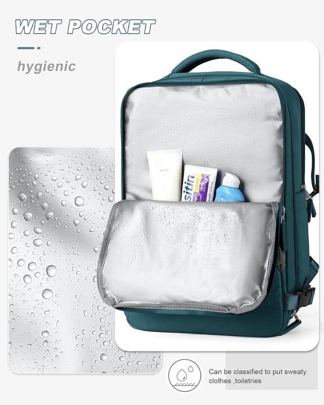 Airline impermeabile approvata Portare un laptop al college escursioni viaggio zaino con porta scarpe per donne uomini