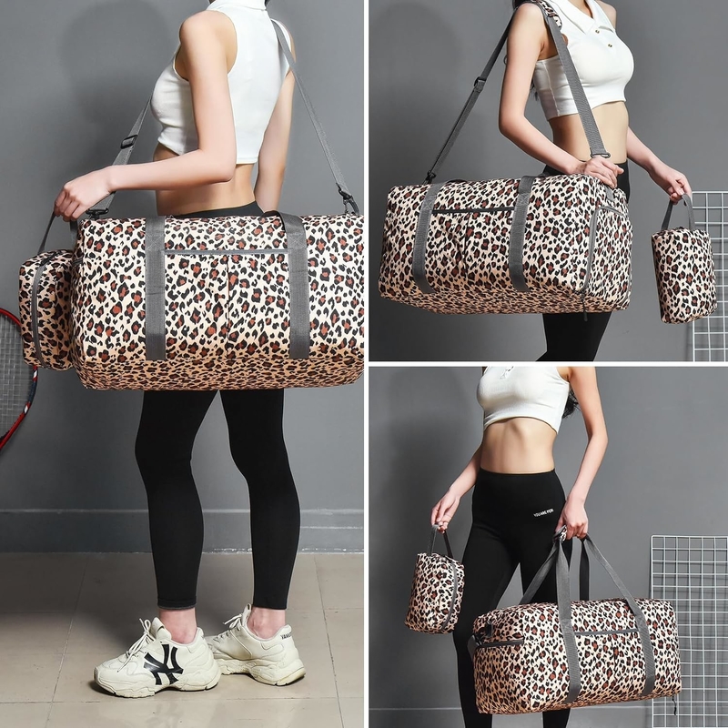50L ripiegabile grande capacità Weekend Hospital Essentials Overnight Gym Travel Bag con vano scarpe