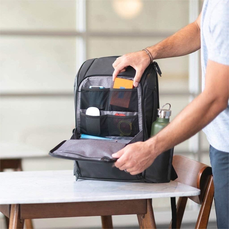 Zaino da viaggio per adulti estensibile grande colore nero 20L impermeabile