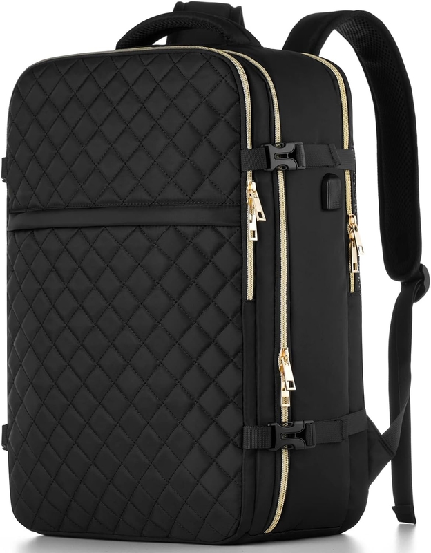 Big Flight Approved Carry On Water Resistant Anti-Theft Casual Travel Bag Fit Laptop da 17 pollici con porta di ricarica USB
