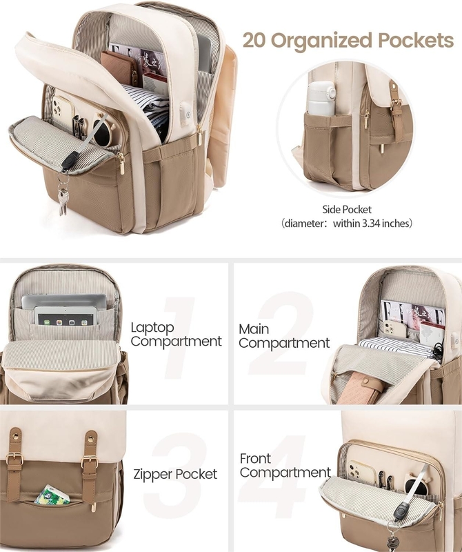 Fashion Large 17 Inch Laptop Airline Approvato Carry On Insegnante Infermiera Lavoro Imprenditoria Collegio Borsa da viaggio per donne e uomini