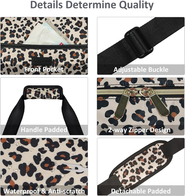 Leopard espandibile grande weekenders notte impermeabile portatile spalla Tote borsa da viaggio ith sacchetto igienico