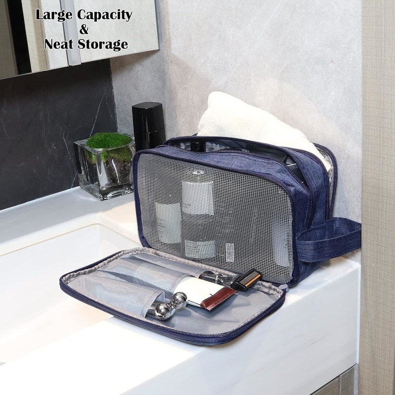 Navy Blue Organizzatore di articoli igienici resistenti all'acqua Dopp Kit Borsa da viaggio per gli accessori di viaggio Toilet