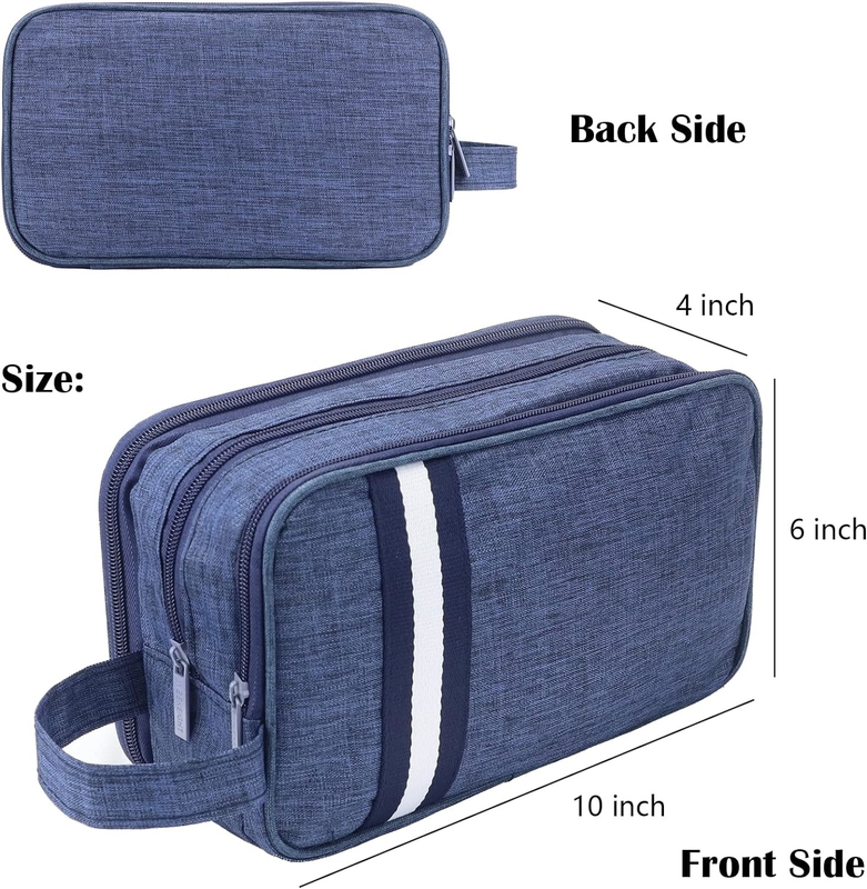 Navy Blue Organizzatore di articoli igienici resistenti all'acqua Dopp Kit Borsa da viaggio per gli accessori di viaggio Toilet