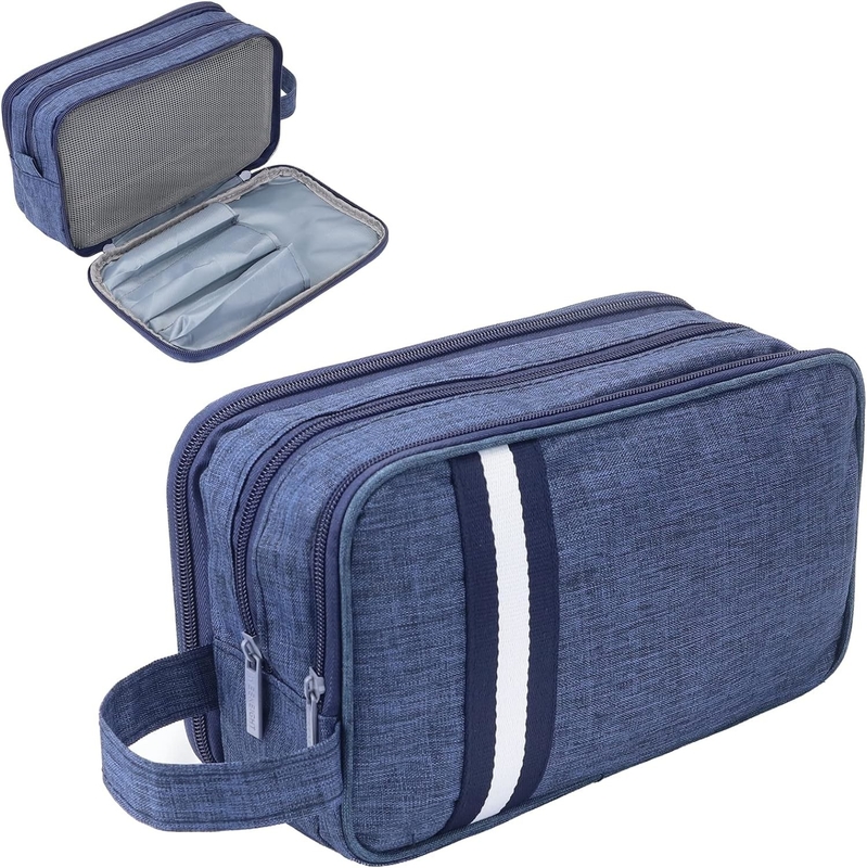 Navy Blue Organizzatore di articoli igienici resistenti all'acqua Dopp Kit Borsa da viaggio per gli accessori di viaggio Toilet
