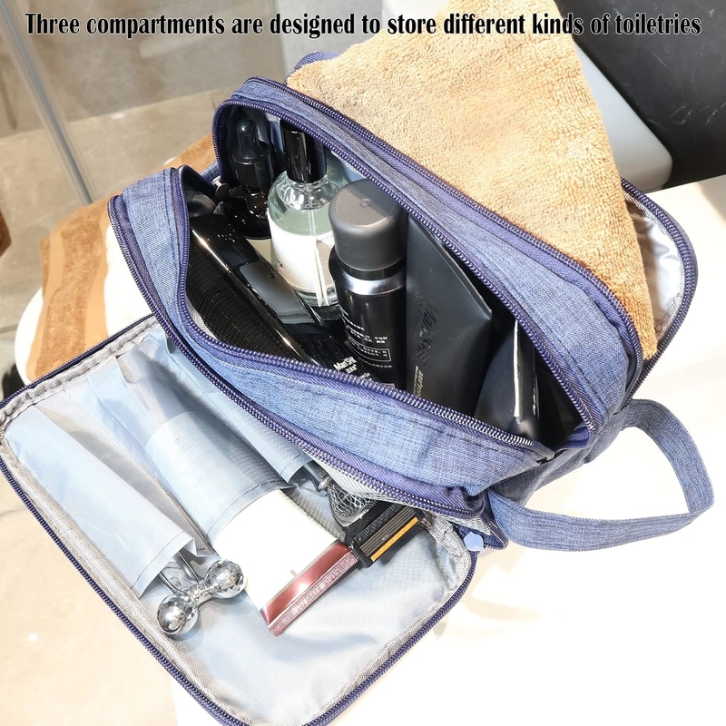 Navy Blue Organizzatore di articoli igienici resistenti all'acqua Dopp Kit Borsa da viaggio per gli accessori di viaggio Toilet