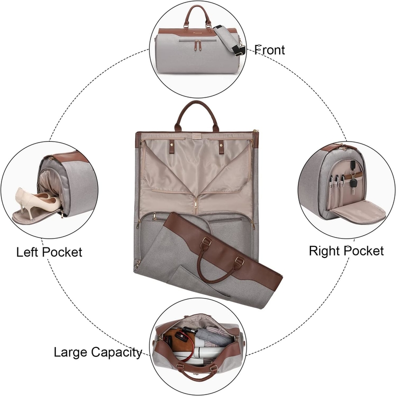 Uomini Donne 2 in 1 Suit Case Custom Duffel Travel Bag con cintura a spalla