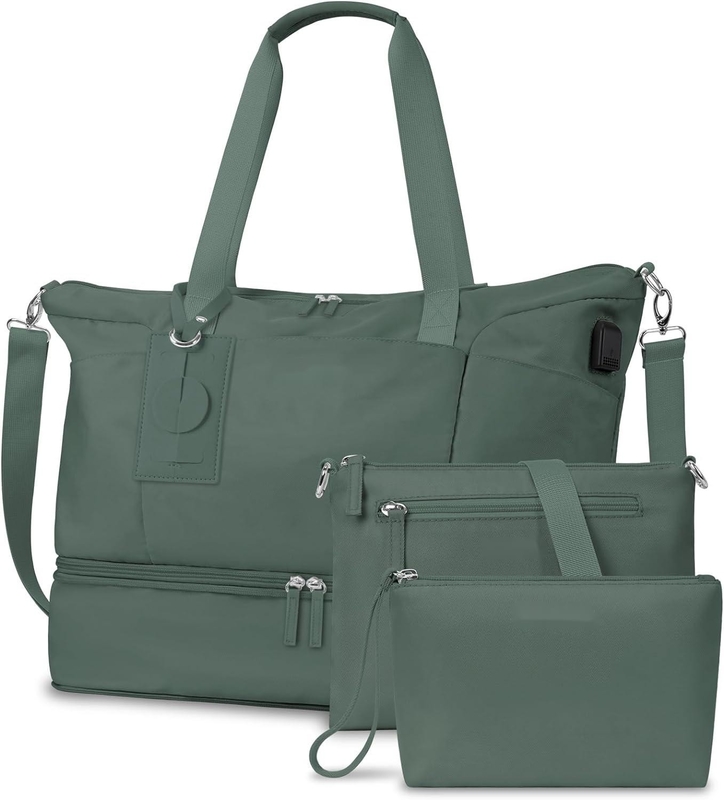 Carry On Tote Espandibile Weekend Gym Duffle Custom Con Compartimento Per Scarpe E Tasca Bagnata