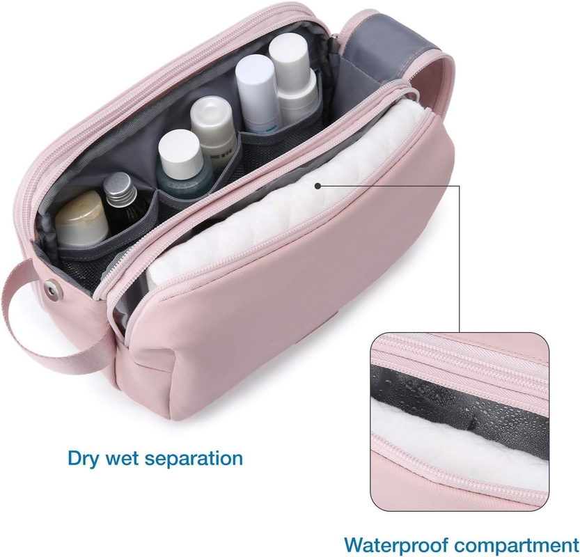 Pink Dopp Kit Barbiere resistente all'acqua Cosmetico trucco Borsa da viaggio personalizzata Per donne