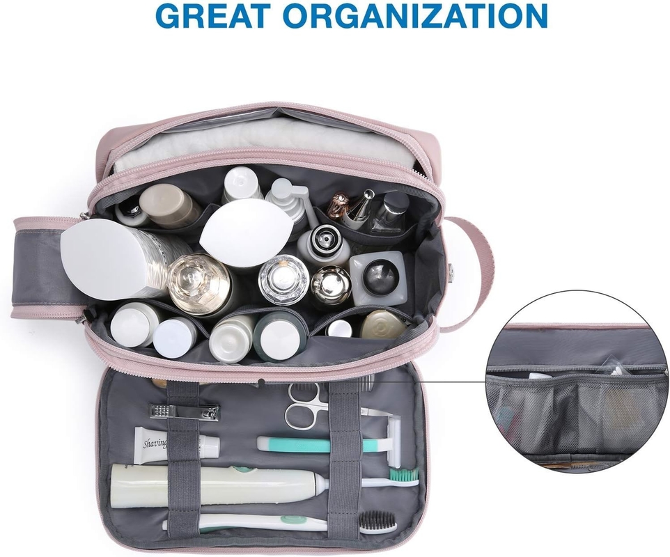 Pink Dopp Kit Barbiere resistente all'acqua Cosmetico trucco Borsa da viaggio personalizzata Per donne