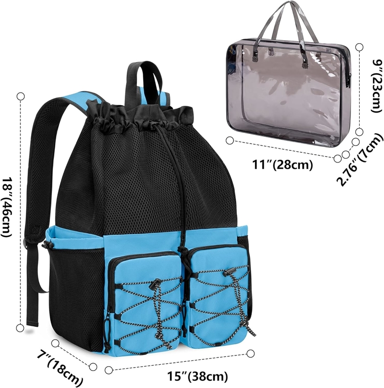Grandi sacchetti da viaggio a maglia impermeabili piscina palestra piscina sportiva maglia personalizzata per uomini e donne