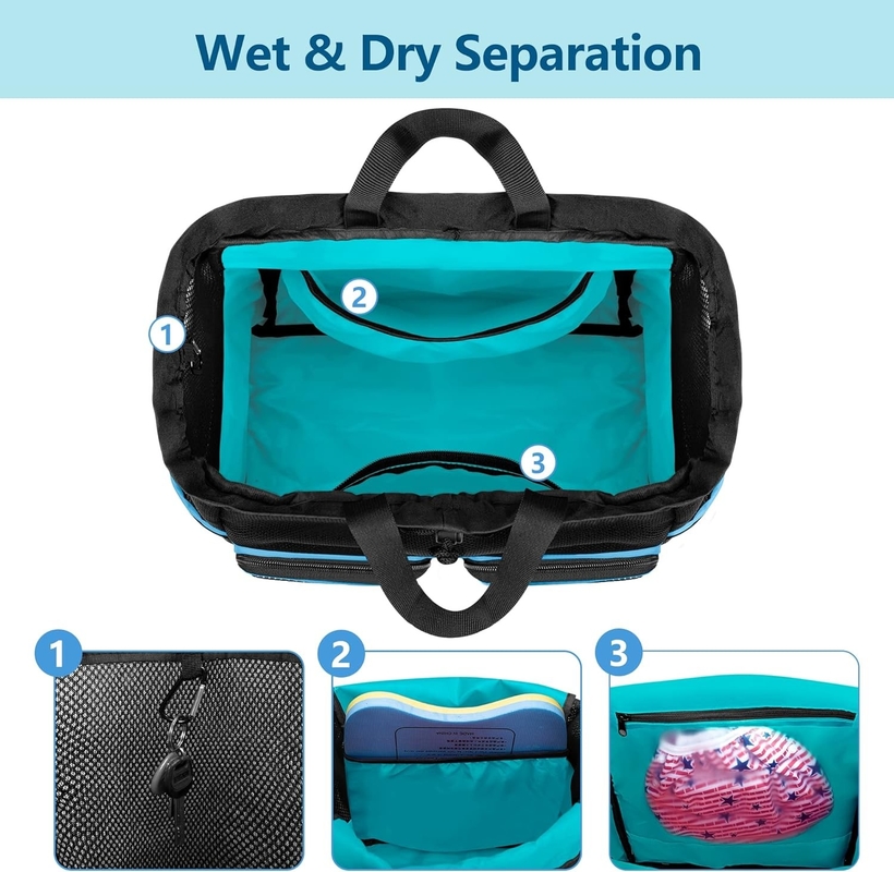 Grandi sacchetti da viaggio a maglia impermeabili piscina palestra piscina sportiva maglia personalizzata per uomini e donne