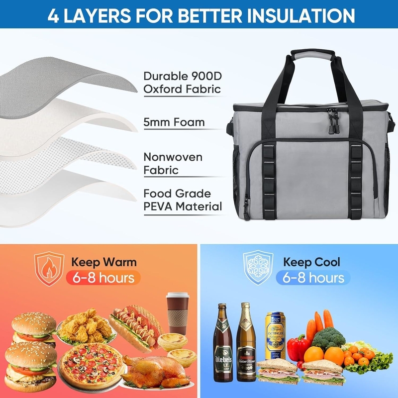 Extra Large 40/60 Can Volume Soft Leakproof Beach Camping Kayaking Road Trips Custom Travel Cooler Bag