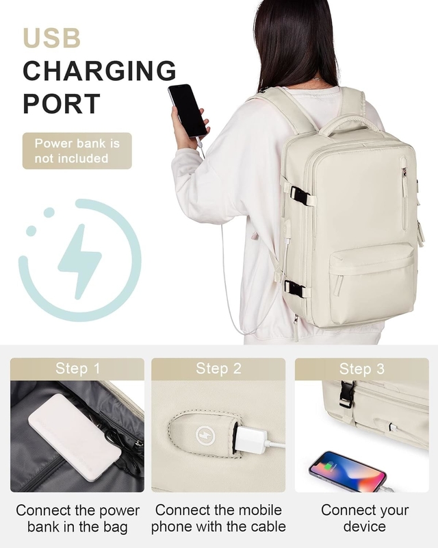 Beige Large Airline approvato Carry On impermeabile lavoro d'affari borsa da viaggio personalizzata per donne uomini