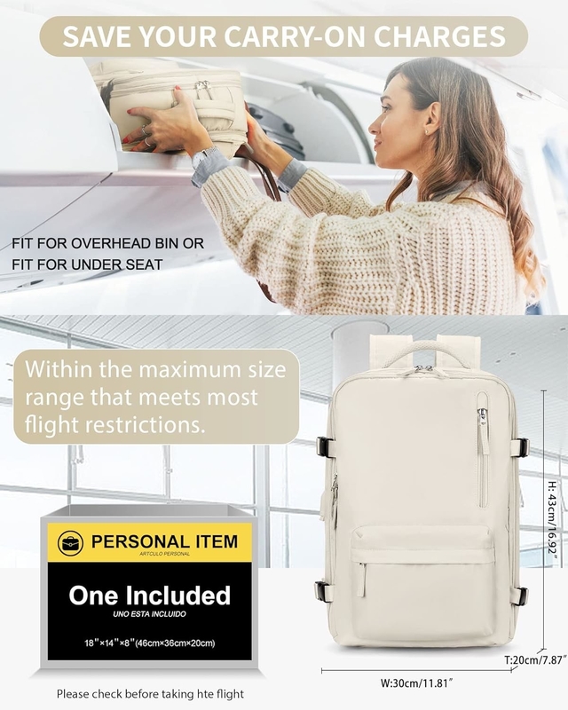 Beige Large Airline approvato Carry On impermeabile lavoro d'affari borsa da viaggio personalizzata per donne uomini