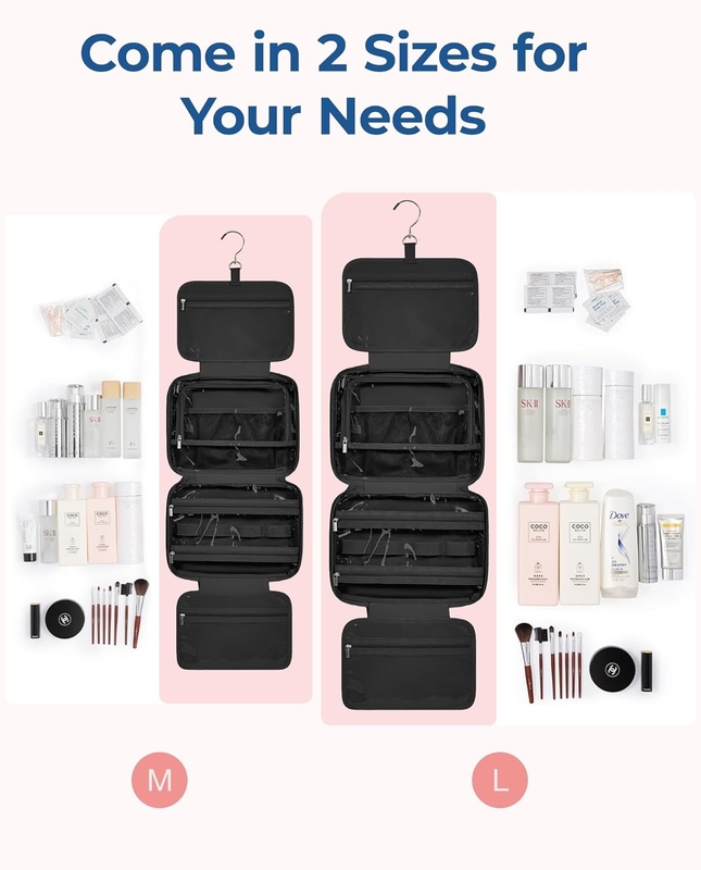 Black Large Carry-on Accessori di viaggio Essentials Puffy Makeup Cosmetico Custom Travel Bag con organizzatore di gioielli