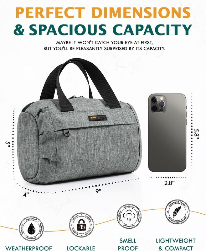 Grandi regali contenitore rivestito di carbone carbone attivo Boston borsa antiodore di viaggio personalizzata con serratura combinata