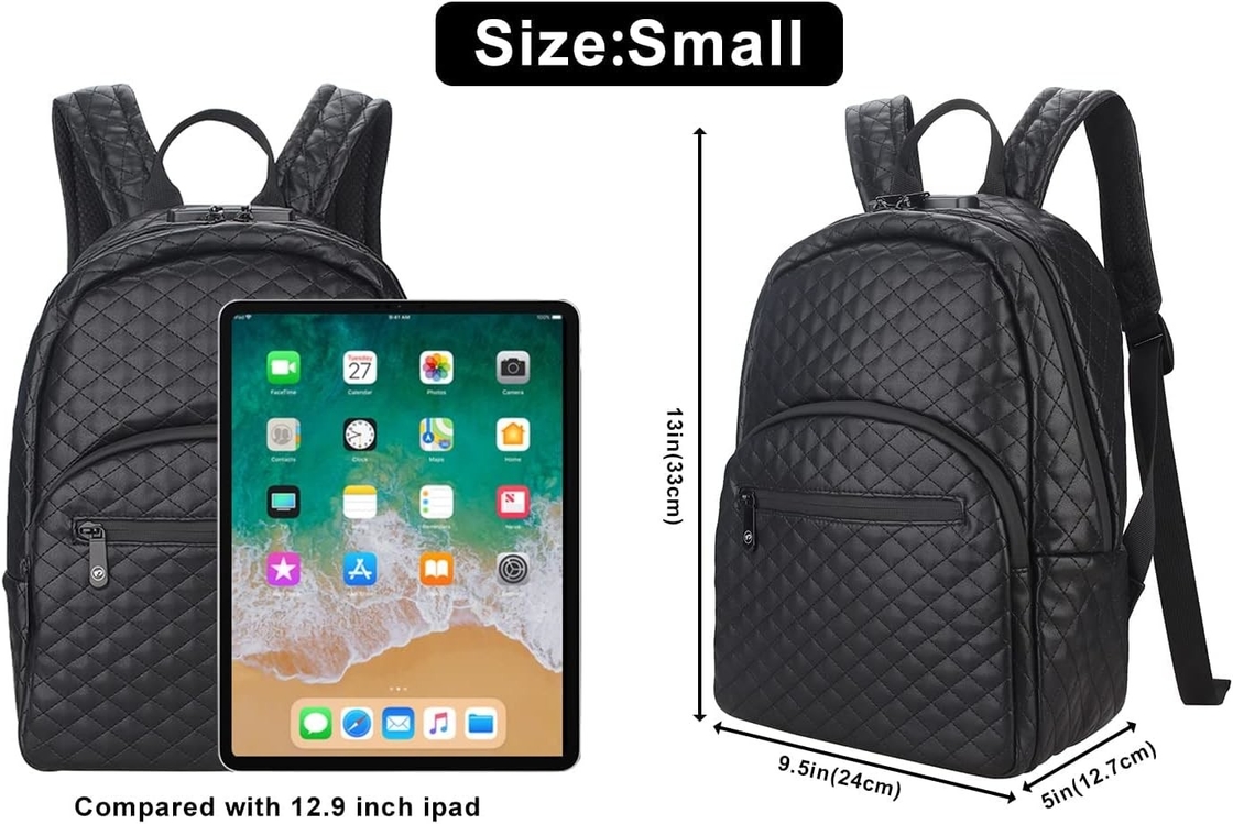 Grande Capacità Nero PU Acqueproof Custom Travel Proof Bag Per Uomini Con Serratura