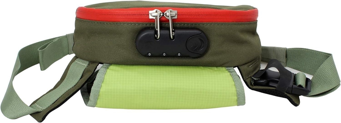 Green Color Fibra di carbonio attivata Borsa antiodore da viaggio personalizzata con serratura Per uomini Donne