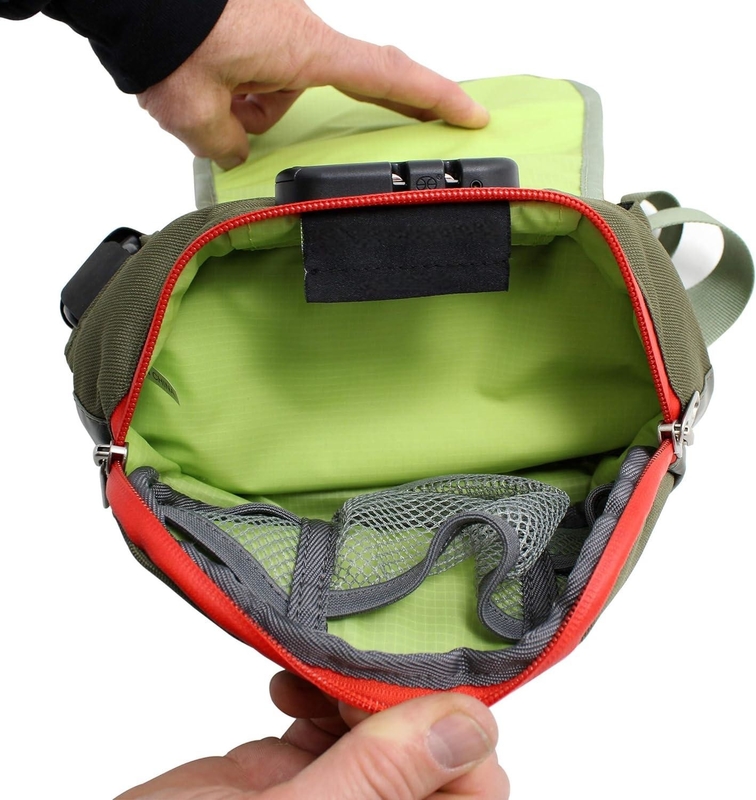 Green Color Fibra di carbonio attivata Borsa antiodore da viaggio personalizzata con serratura Per uomini Donne