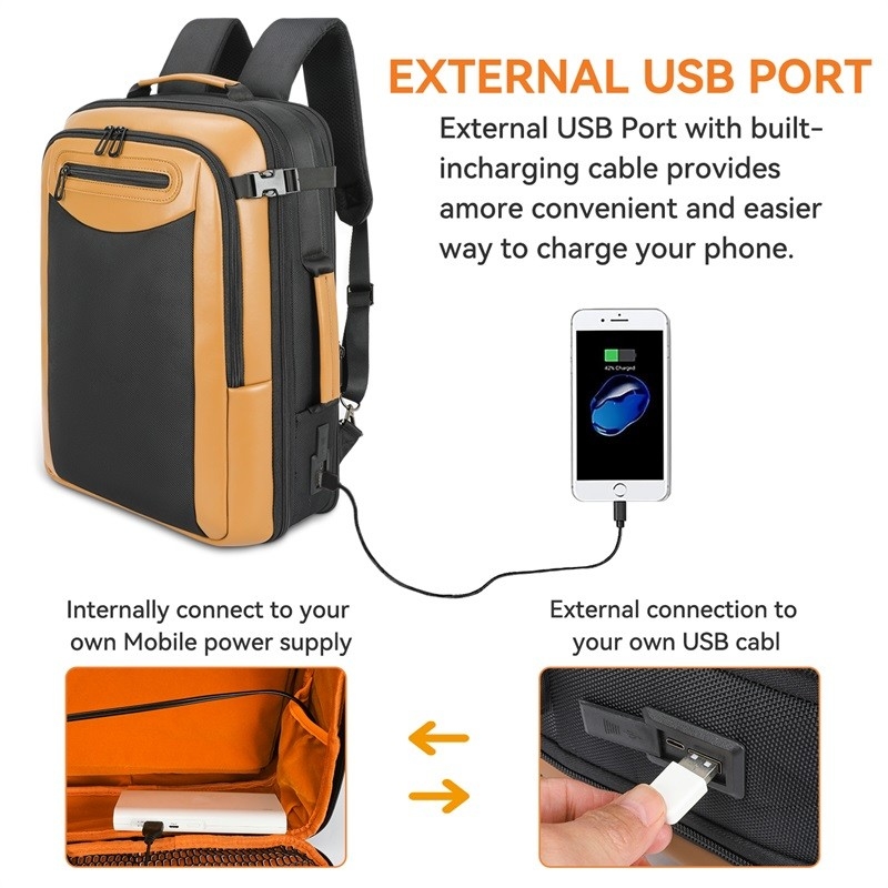 Lavora resistente all'acqua Scuola universitaria Anti-furto Negozi Custom Travel Laptop Zaino con USB Port di ricarica