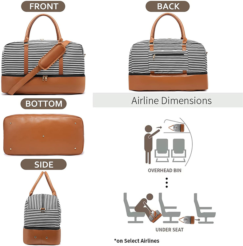 Bagagli Carry On Weekend Tote 16.2x14.5x8 delle borse di tela di viaggio della tela degli uomini»